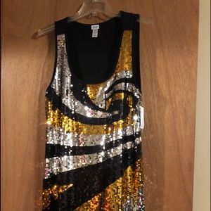 Sequined T-shirt Dress